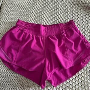 Lululemon dark pink hotty hot shorts